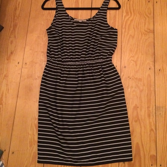 LOFT Striped Sleeveless Dress