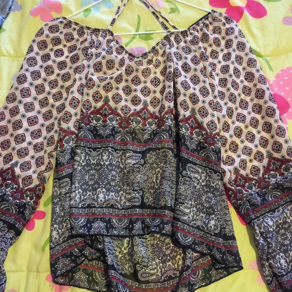Boho mid crop top