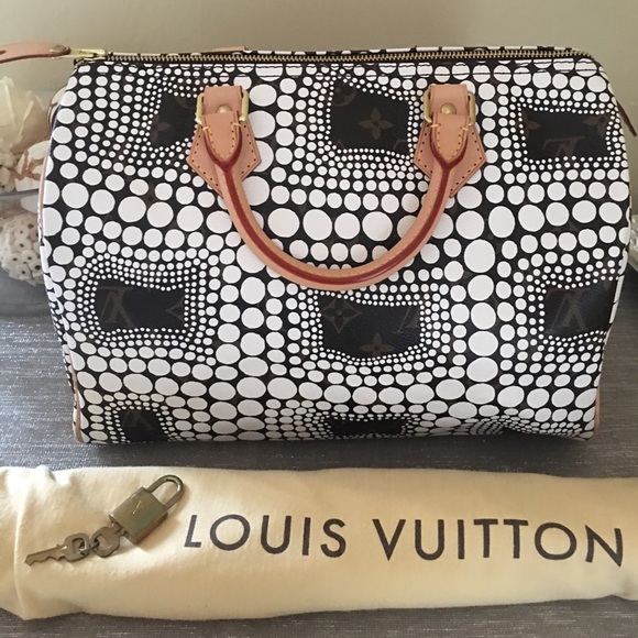 NEW LOUIS VUITTON WHITE SPEEDY TOWN YAYOI KUSAMA - Picture 2 of 4