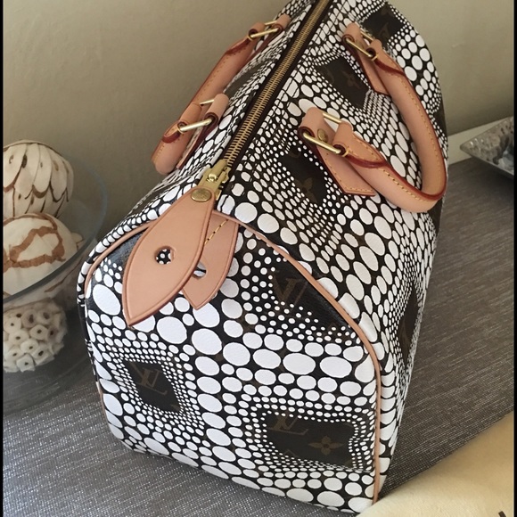 NEW LOUIS VUITTON WHITE SPEEDY TOWN YAYOI KUSAMA - Picture 3 of 4