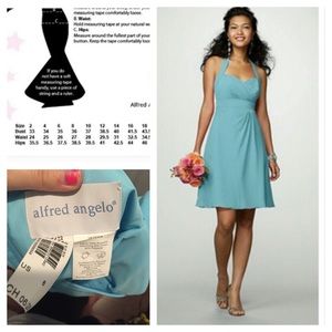 Bridesmaid light blue dress Alfred Angelo.