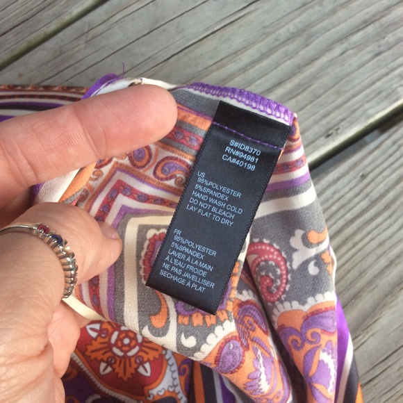 XXI Purple Paisley Strapless Dress - Picture 3 of 4