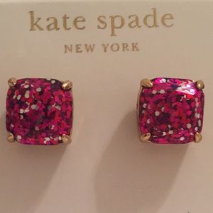 NWT Kate Spade pink sparkle earrings
