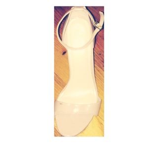 3 1/2 inches wedges, nude color shoes