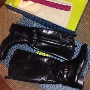 Size 7.5 Tory Burch Black Riding Boots