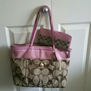 Coach Tote and matching wallet