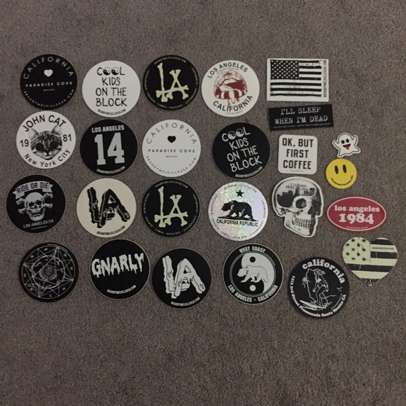 Total of 45 brandy stickers