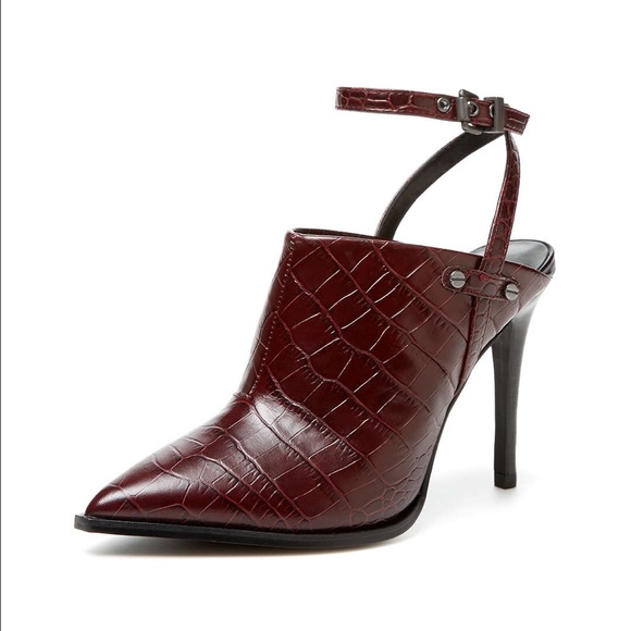Sammy Croc Embossed Ankle Strap Mule