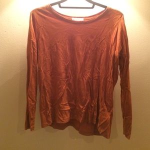 Orange long sleeve shirt