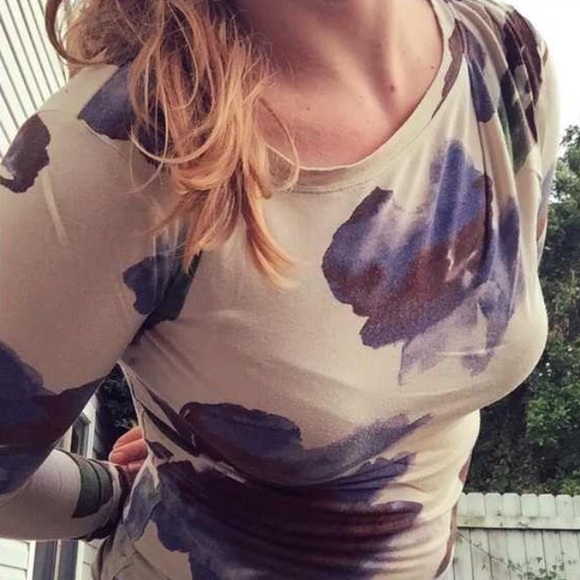 Vera Wang Floral Long Sleeve Shirt - Picture 3 of 4