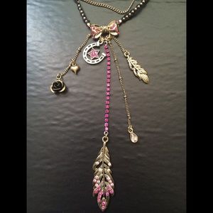 Betsey Johnson Flights of Fancy Charm Necklace