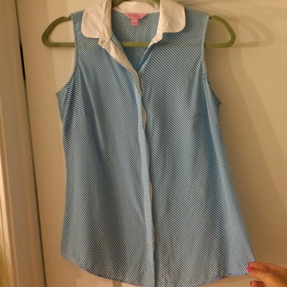 Lilly Pulitzer Light blue stripe tank