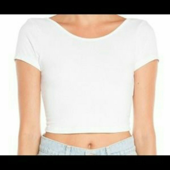 White crop top.