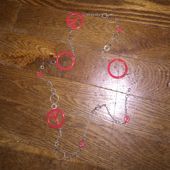 Peace sign necklace