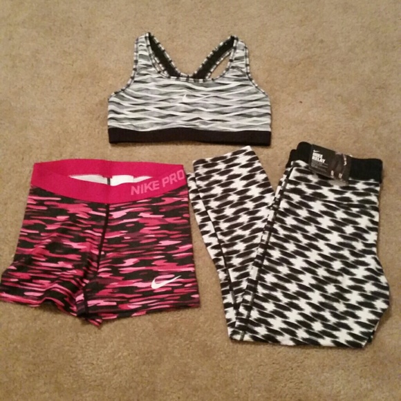 Nike Pro, Relay Pants, Sport Bra Bundle FREE GIFT!