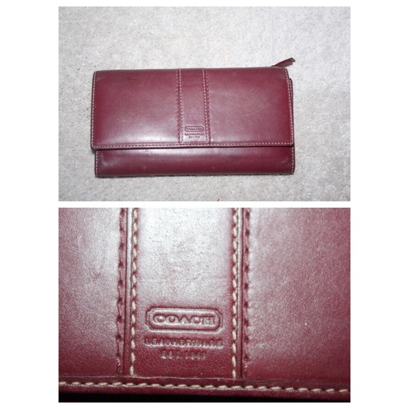 Leather coach wallet