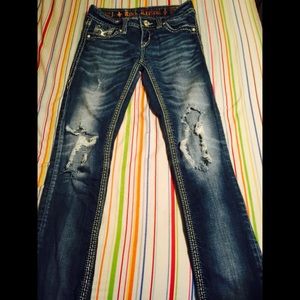 Rock Revival Distressed Skinny Jeans