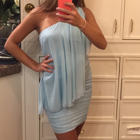 Baby blue Alice & Olivia formal dress