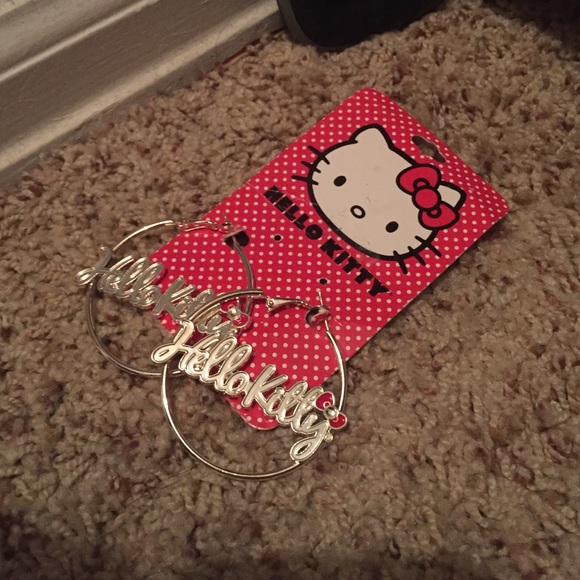 Hello kitty hoop earrings!