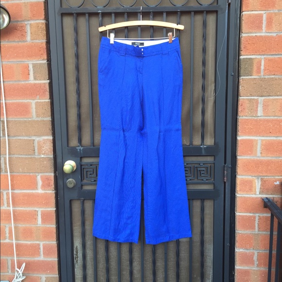 Body by Victoria Cobalt Blu Linen Pants
