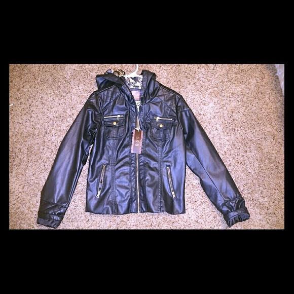 Black leather jacket