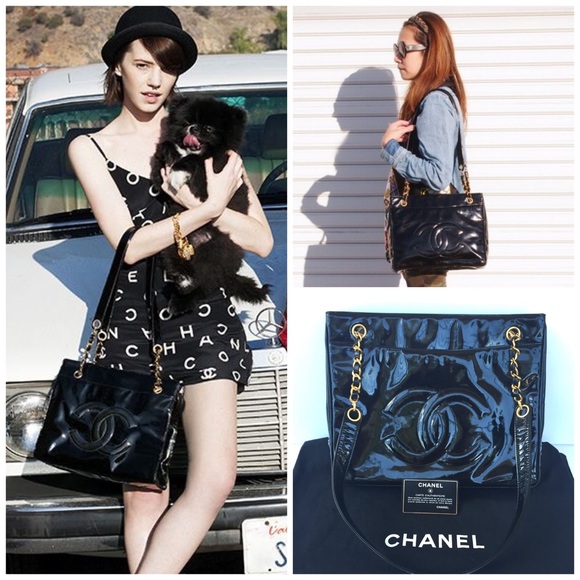 ON HOLD 🚫 CHANEL Black Patent CC Tote - Picture 2 of 4