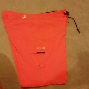 MENS Neon orange hurley board shorts