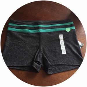 F21 Teal/Gray Workout Shorts