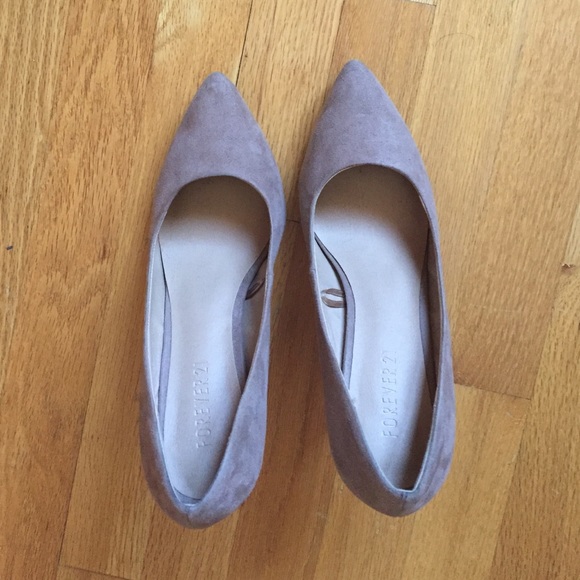 Forever 21 Shoes - ❗️SALE❗️Nude Suede Heels