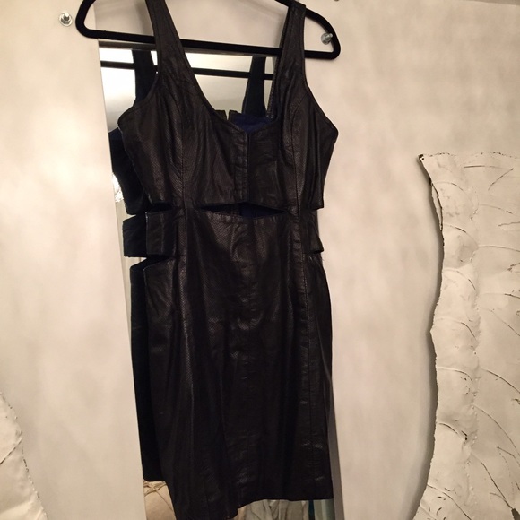 SOLD Leather mini dress
