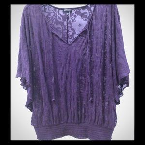 🌟2 for $30🌟Express Laced Top Sheer