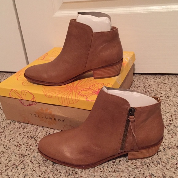 Yellowbox Acacia tan leather ankle boots