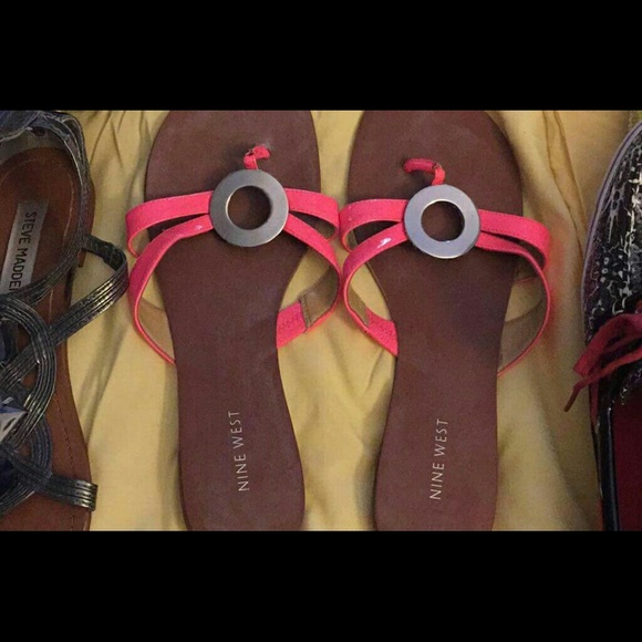 Brown and pink sandals