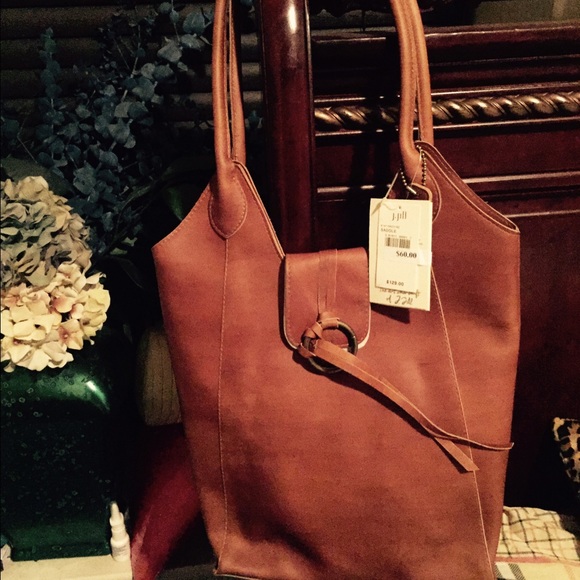 J Jill Natural artisan genuine  leather bags...