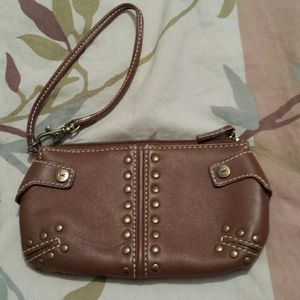 Michael Kors cognac colored wristlet