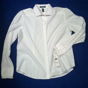 Lauren Ralph Lauren white poplin dress shirt
