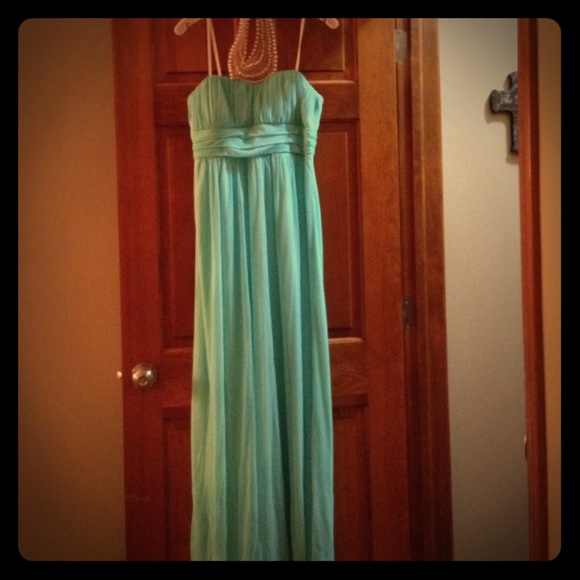 Prom special occasion gown size 9 aqua
