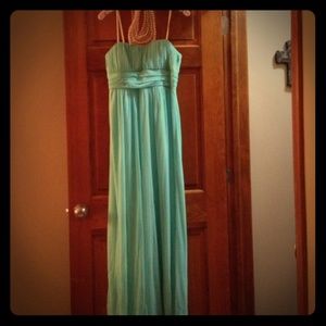 Prom special occasion gown size 9 aqua