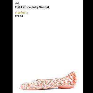 Flat Lattice Jelly Sandal in Peach Pink ✨🐬