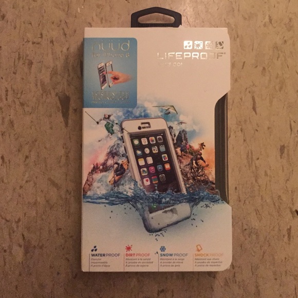 White nuud iPhone 6 LifeProof case
