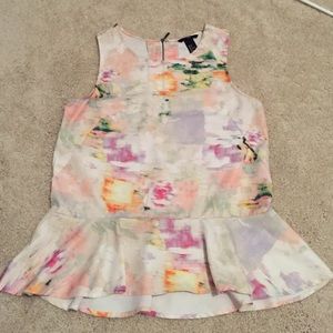 Watercolor H&M Peplum Top