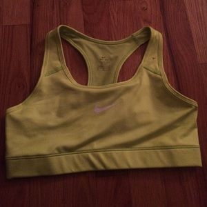 Yellow Nike Sports Bra
