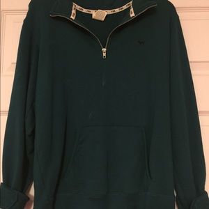 Victoria's Secret Half- Zip teal sweatshirt