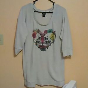 Floral skull Long sweater