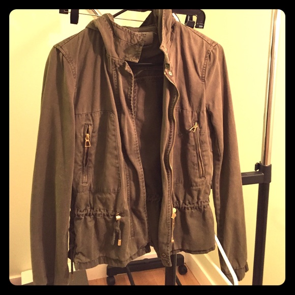 Dark green jacket with zip details, new