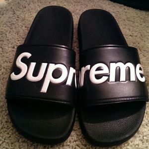 Supreme black sandals