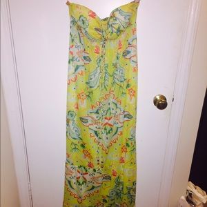 Yellow maxi dress