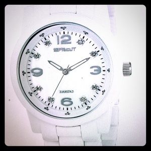 Sprout woman's diamond dial white watch