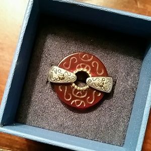 Vintage size 5 ruby, gold, stering silver ring