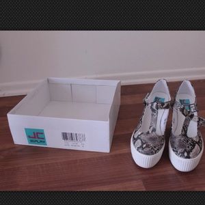 Jeffrey Campbell Play Snakeskin Platform heels